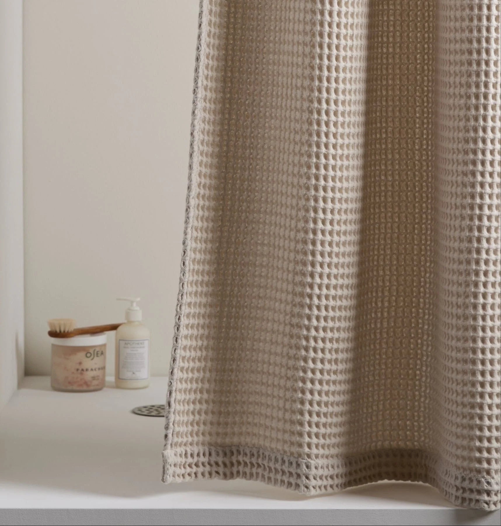 Serene® Signature Waffle Shower Curtain 1